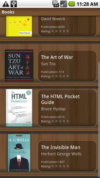 Aldiko bookshelf on Android